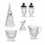 Hofbauer “Byrdes” 5-Piece Crystal Dinnerware Serving Hostess & Decor Set Good vintage condition. No chips, cracks, or...