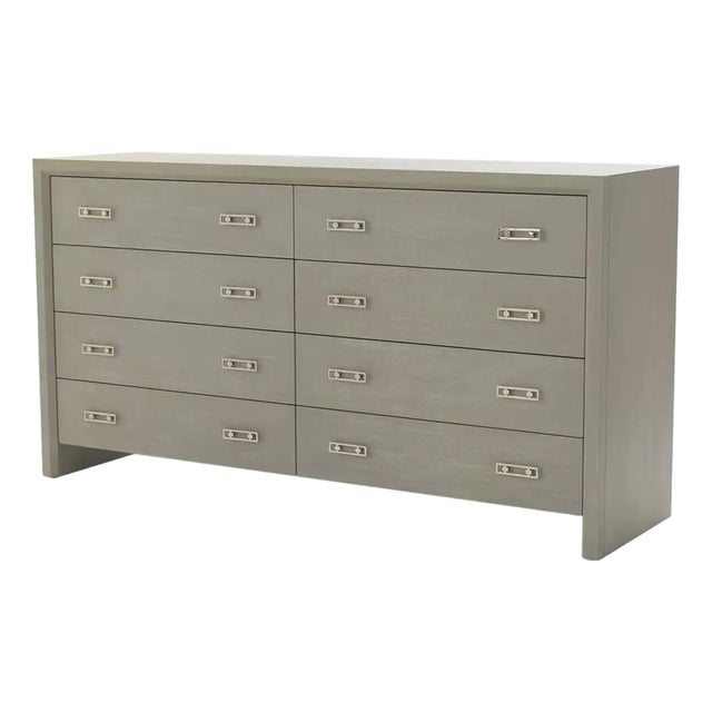 Mitchell Gold + Bob Williams Malibu Eight-Drawer Dresser in Matte Gray For Sale