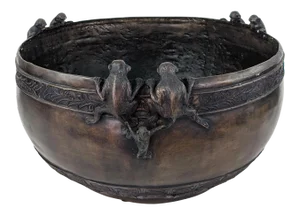 Late 20th Century Vintage Giant Bronze Monkey Planter *** XL Size ***