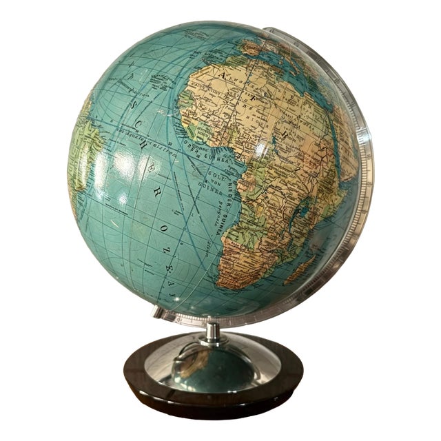 Vintage German Columbus Duo Glass Globe Lamp, 1960s For Sale