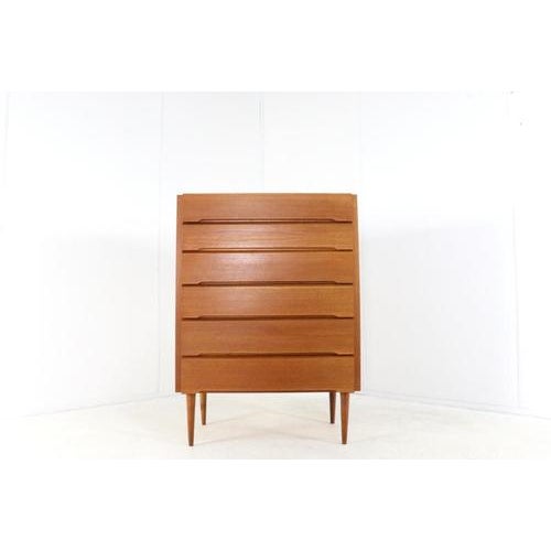 Brown Large Danish Chest of Drawers For Sale - Image 8 of 16