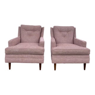 Pair of Reupholstered 1960s Flair Club Chairs by Bernhardt For Sale