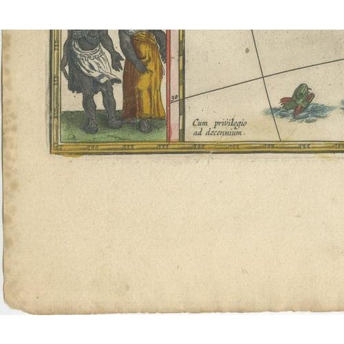 Antique Blaeu Map of Africa, Madagascar and the Barbary Coast, 1642 For Sale - Image 9 of 12