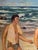 Textile Young Men Playing Pickleball at the Beach Painting, From the Collection of Seymour Stein For Sale - Image 7 of 8