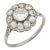 1910s Edwardian 1.65 Carat Total Weight Diamond Platinum Cluster Ring, Size 6.5 For Sale