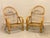 Set of Bamboo & Leather Armchairs, 1980s For Sale - Image 13 of 15