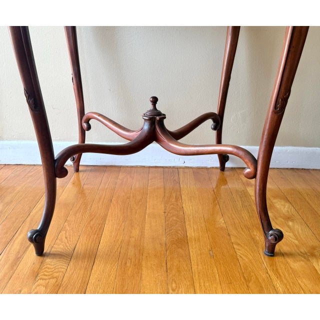 Antique French Provincial Louis XV Carved Mahogany Game Table For Sale - Image 4 of 8