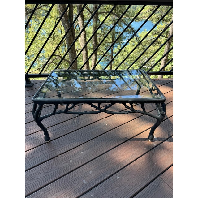 Mid-Century Modern Vintage Veneman of California Twig and Branch Glass Top Coffee Table, Attributed For Sale - Image 3 of 3
