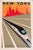 Modern American railway advertising poster by Michael Schwab, created for Amtrak’s Acela service, depicting the...