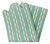 Misette Monaco Stripe Embroidered Linen Runner, Green Stripe For Sale