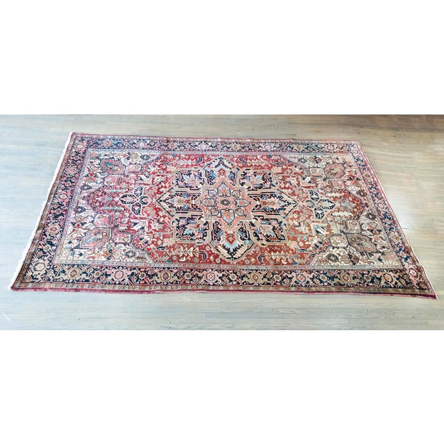 Mid 20th Century Persian Heriz Rug For Sale - Image 14 of 14