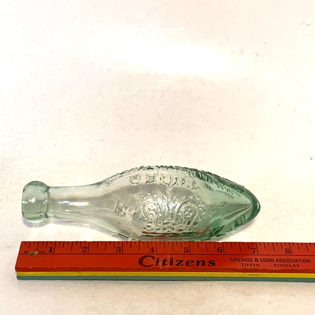 Late 19th Century R. Boucher Swansea Aqua Glass Torpedo Bottle For Sale - Image 12 of 12