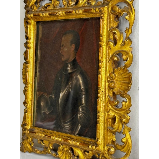 19th Century 19th Century Florentine Medici Oil Portrait of Giovanni Delle Bande Nere For Sale - Image 5 of 11