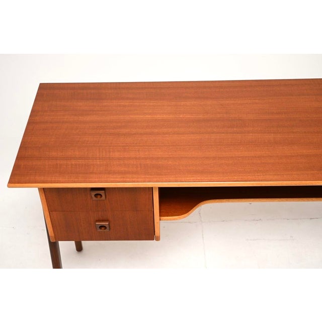 Wood Danish Teak Free-Standing Desk, 1960s For Sale - Image 7 of 10