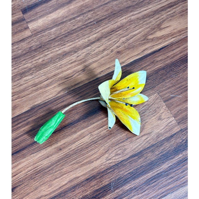 Mid Century Tole Floral Chandelier For Sale - Image 10 of 10