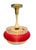 Vintage Pendant Lamp in Red and Clear Plastic with Glass Shade, 1970s For Sale - Image 6 of 11
