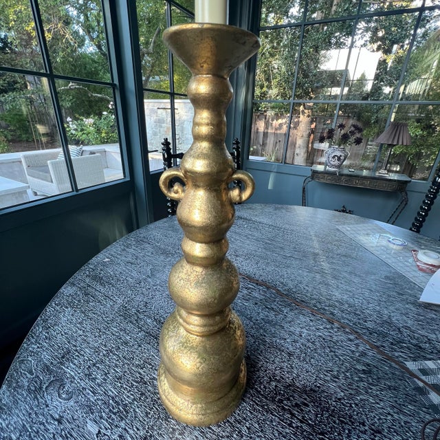 Mid-Century Modern Vintage Mid-Century Modern Gilded Lamp For Sale - Image 3 of 9