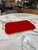 Arlecchino Milano Red Serving Tray With Brass Handles For Sale - Image 9 of 9