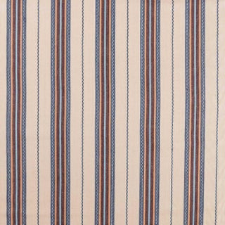 Morris & Co. Lechlade Stripe Fabric in Woad/Linen - a sample For Sale