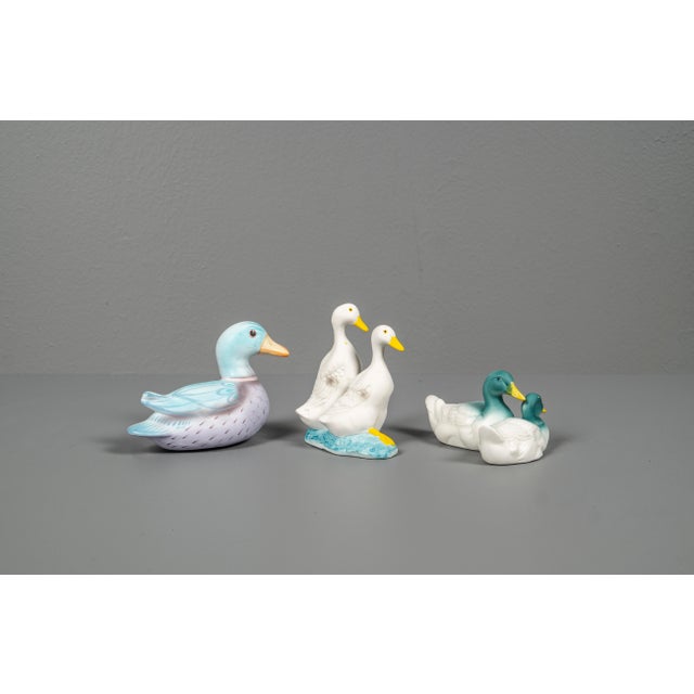 Porcelain Duck Figures, Taiwan & Germany, Set of 3 For Sale - Image 10 of 12
