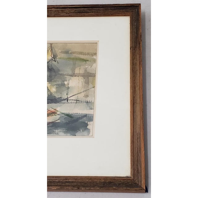 Mid-Century Modern Victor Ing Mid Century Modern Abstract Still Life Watercolor C.1954 For Sale - Image 3 of 10