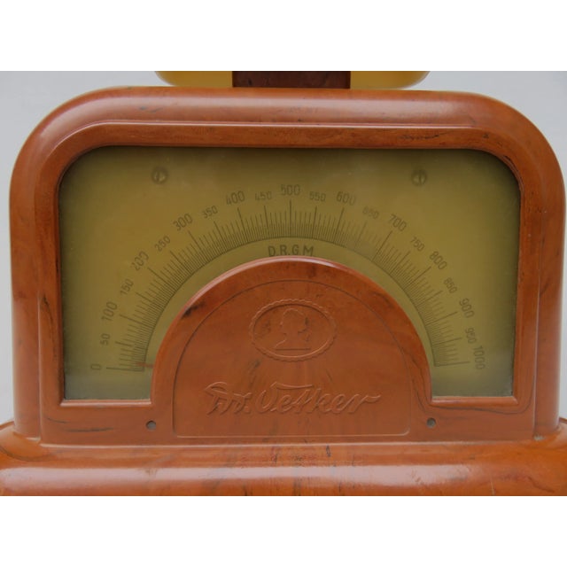 Vintage Bakelite and Celluloid Kitchen Scales from Dr. Oetker, 1930s For Sale - Image 6 of 9