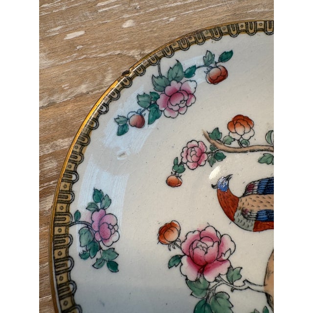 Early 20th Century F. Winkle & Co Whieldon Ware Pheasant Dessert Bowl For Sale - Image 4 of 4