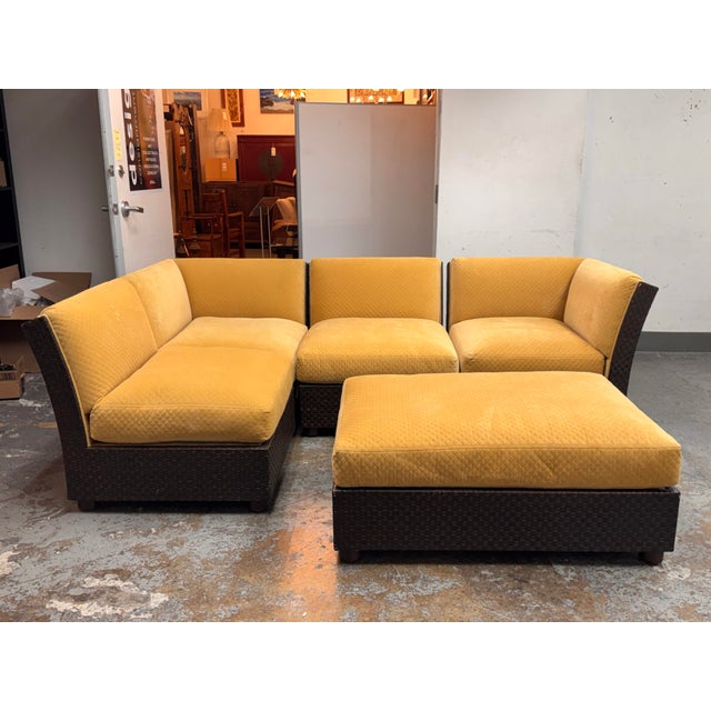 Design Plus Gallery presents a Cambay Sectional + Ottoman by Orlando Diaz-Azcuy for McGuire. This modular set includes...