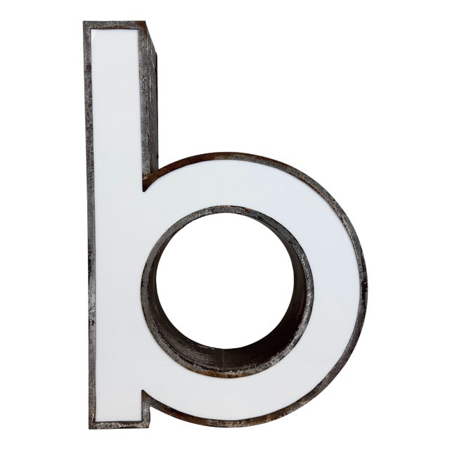 Vintage Illuminated Advertising Letter B, 1960s For Sale