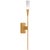 Chapman & Myers for Visual Comfort Signature Stellar Single Tail Sconce in Gild with Frosted Acrylic For Sale