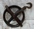 Metal Antique Industrial Cast Iron Pulley Wheel, 1900 For Sale - Image 7 of 10