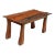 Rustic Antique French Provincial Live Edge Pine Harvest Table Workbench For Sale