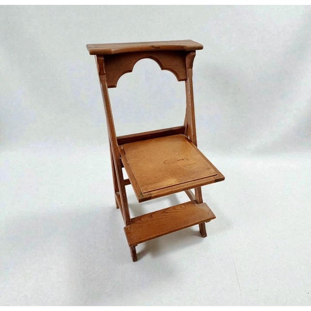 Antique Dutch Monastery Sculptural Gothic Kneeler with Footrest, 1890s For Sale - Image 6 of 6