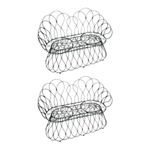 Looped Metal Midcentury Garden Loveseat After Frances Elkins (Per Item, 2 Avail)