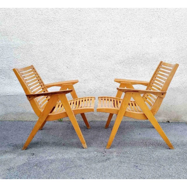 Set of Mid-Century Rex Armchairs Model 120 by Niko Kralj for Stol Kamnik, Slovenia, 1960s, in Very Good conditions....