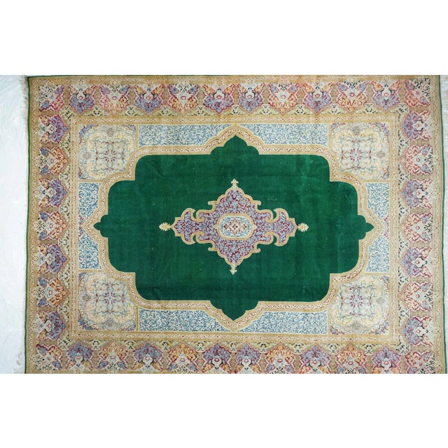 Traditional Vintage Kerman Rug 9'1'' X 12'3'' For Sale - Image 3 of 11