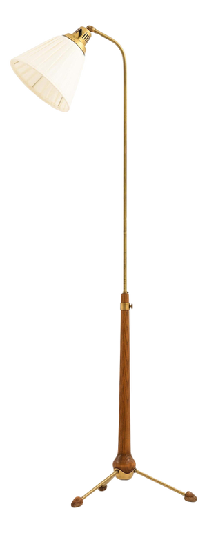 Floor Lamp in Brass and Metal attributed to Hans Bergström, 1940s