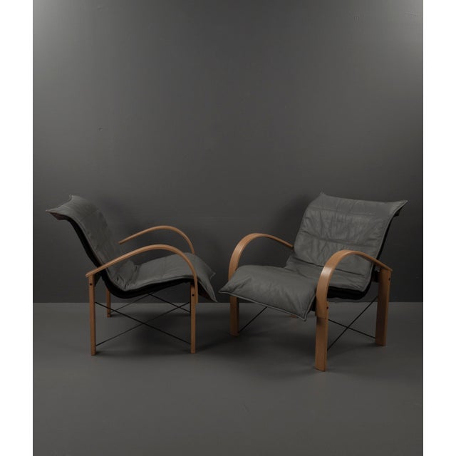 Leather Armchair by Tord Björklund for Ikea, 1980s For Sale - Image 6 of 18