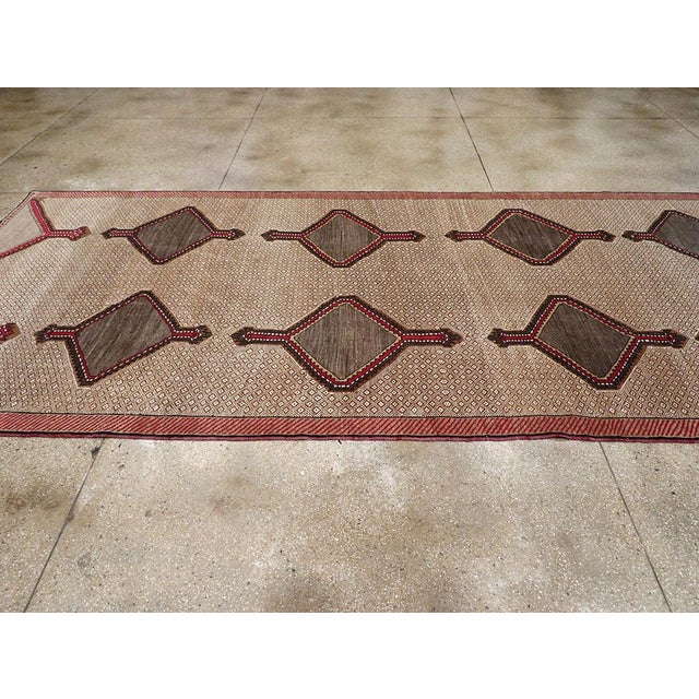 Galerie Shabab Collection Mid-20th Century Turkish Anatolian Wide Gallery Runner For Sale In New York - Image 6 of 10