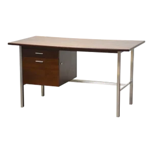 Refinished Calvin Walnut Desk by Paul McCobb