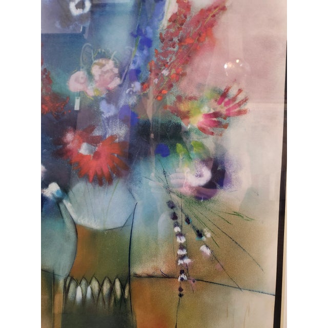 1970s Original Contemporary Pastel Painting by Dan Partouche, Framed For Sale - Image 9 of 10
