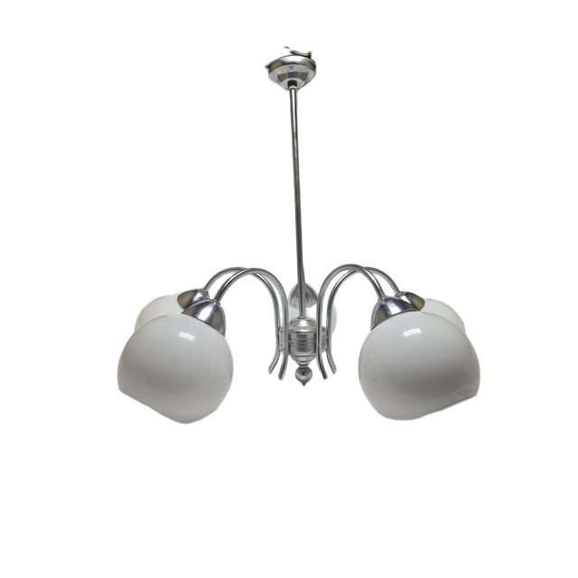 Art Deco Style Chandelier, Poland, 1970s For Sale - Image 9 of 9