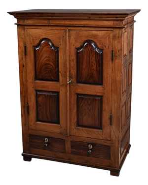 Small Teak and Rosewood Spice Cabinet, Pondicherry, India, Late 19th Century