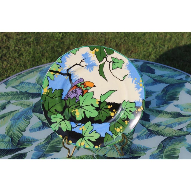 Ceramic 1930s Royal Doulton Art Deco Bird Dinner Plate For Sale - Image 7 of 13