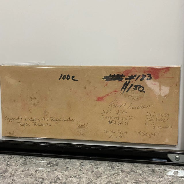 1975 Robert Levenson "Midnight" Silkscreen Original For Sale - Image 12 of 13