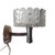 Silver Mid-Century Modern Cut Crystal Wall Lamp, 1960s For Sale - Image 8 of 11