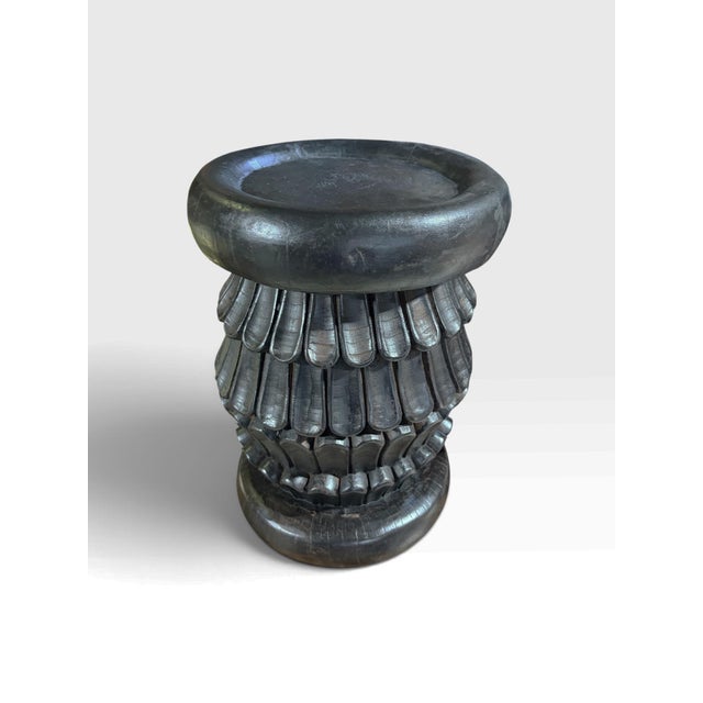 Vintage Tribal Nobility Wood Bamileke Stool/Table Cameroon 16" H For Sale In New York - Image 6 of 7