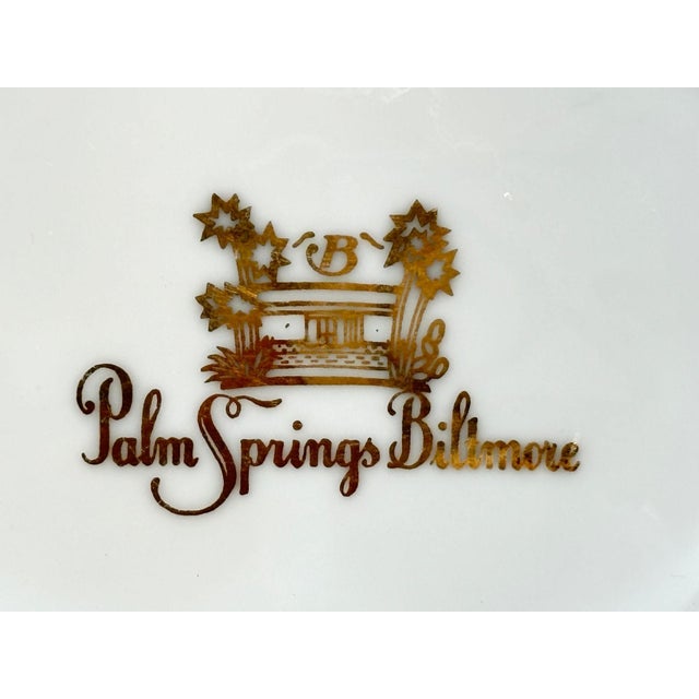 Palm Springs Biltmore Hotel Advertising Ashtray, Porcelain with Gilt Trim, circa 1960s A rare and highly collectible...