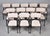 Mid-Century Modern Mid Century Upholstered English Klismos Dining Chairs With Black Frames - Set 12 For Sale - Image 3 of 12