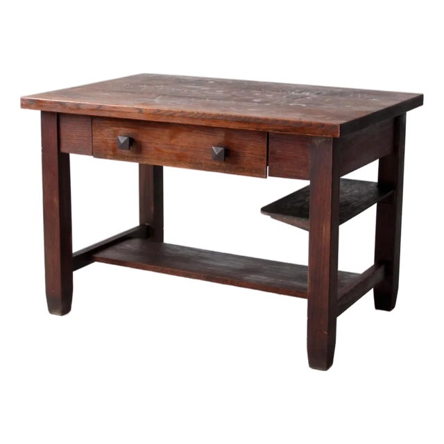 Antique Mission Oak Desk For Sale